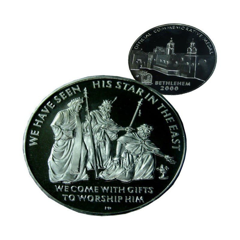 B2000 WiseMen Coin - Three Sizes - Silver Plated - WS60MM