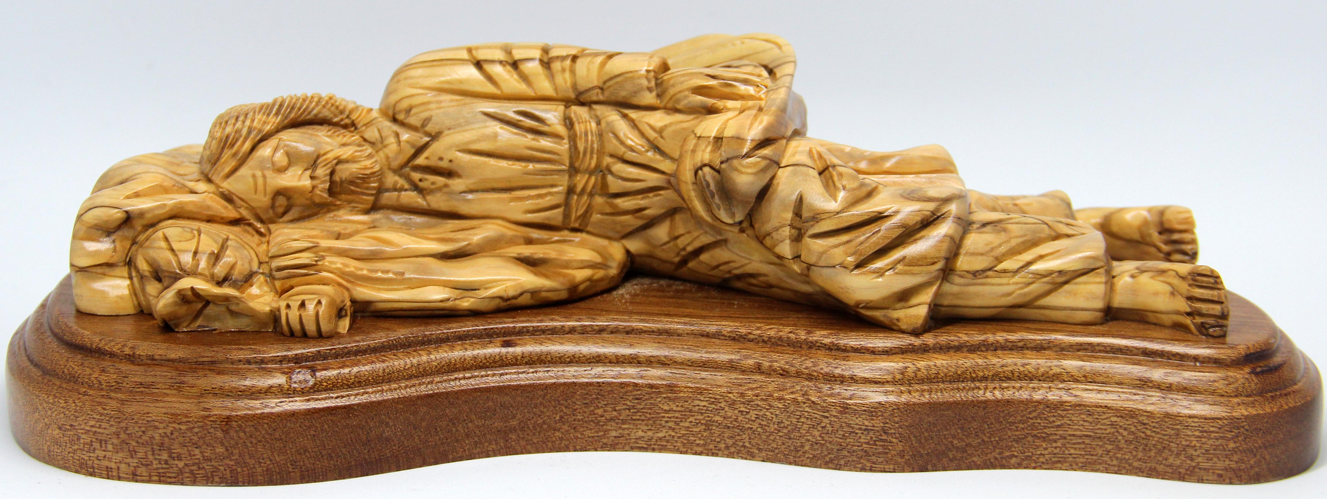 Olivewood Sleeping Saint Joseph Sculpture Holy Land Shopping