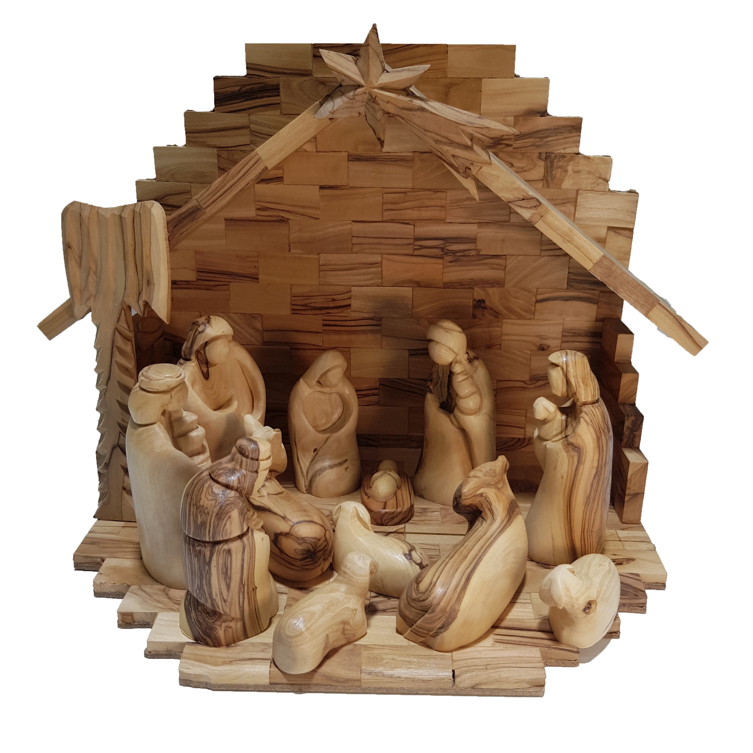 Olive Wood Nativity Set Special Model 0026 Holy Land Shopping